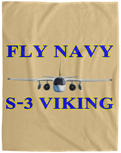 Fly Navy S-3 1 Blanket - Velveteen Micro Fleece Extra Large