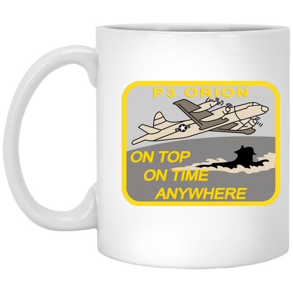 P-3 On Top White Mug - 11oz