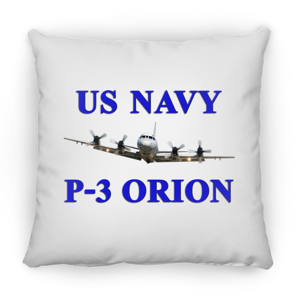 US Navy P-3 1 Pillow - Square - 14x14