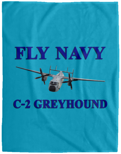 Fly Navy C-2 1 Blanket - Cozy Plush Fleece Blanket - 60x80