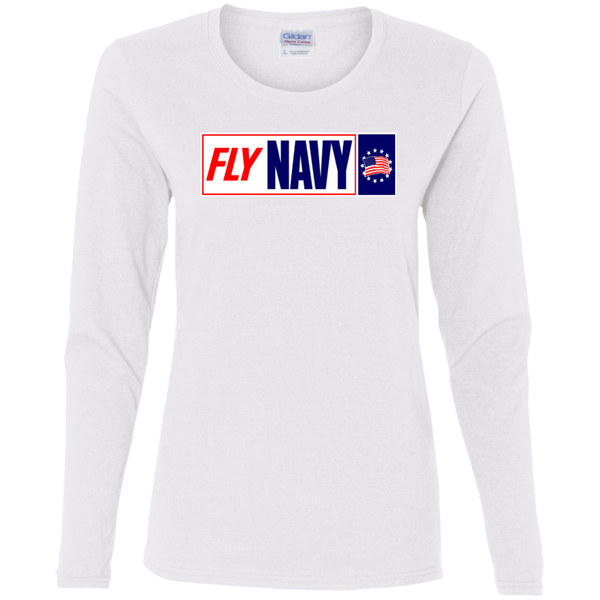 Fly Navy 1 Ladies' Cotton LS T-Shirt