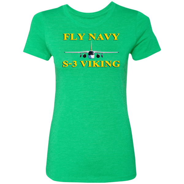 Fly Navy S-3 3 Ladies' Triblend T-Shirt