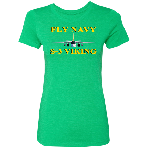 Fly Navy S-3 3 Ladies' Triblend T-Shirt