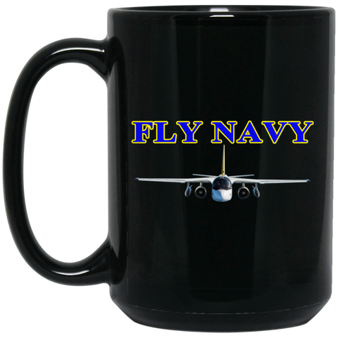 Fly Navy S-3 2 Black Mug - 15oz