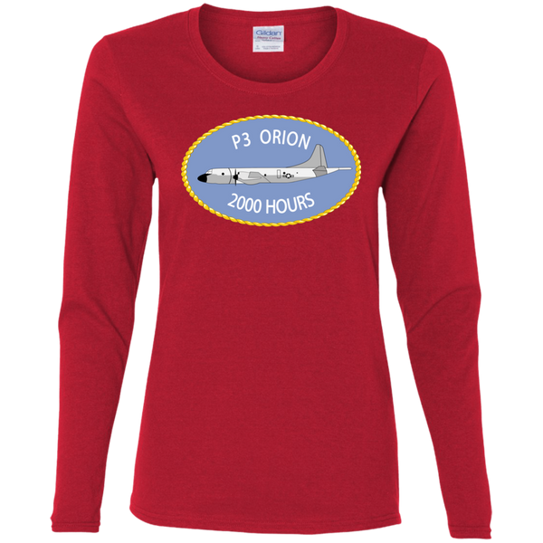 P-3 Orion 9 2000 Ladies' Cotton LS T-Shirt