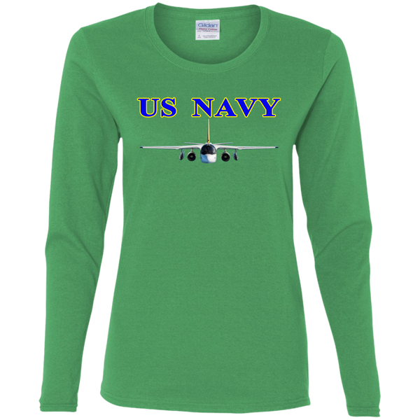 US Navy S-3 2 Ladies' Cotton LS T-Shirt