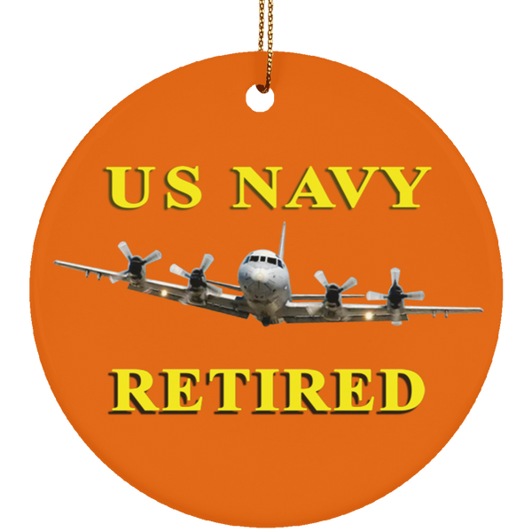 Navy Retired 1 Ornament – Circle