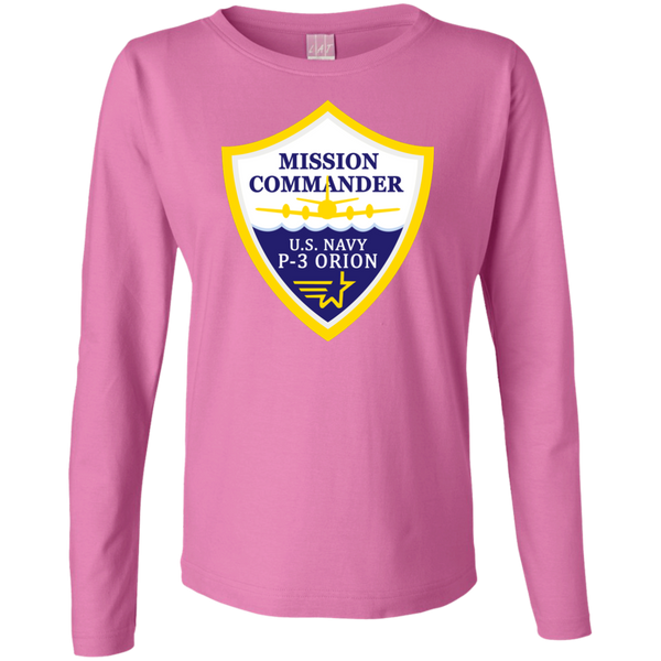 P-3 Orion 3 MC Ladies' LS Cotton T-Shirt