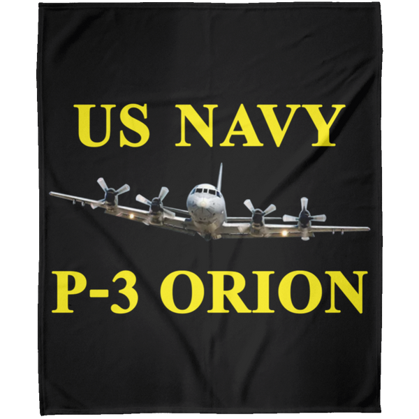 US Navy P-3 3 Blanket - Arctic Fleece Blanket 50x60