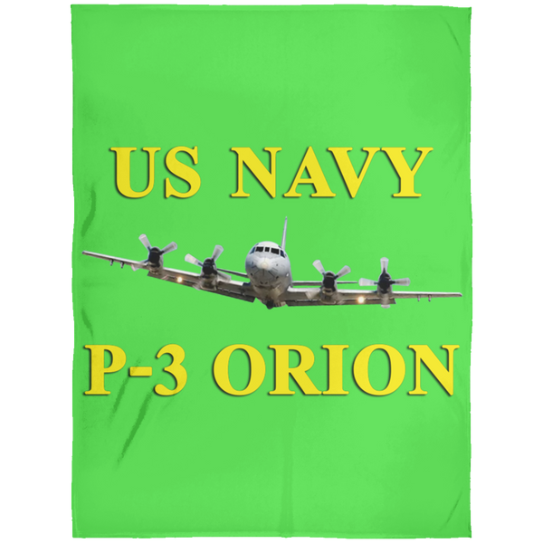 US Navy P-3 3 Blanket - Arctic Fleece Blanket 60x80