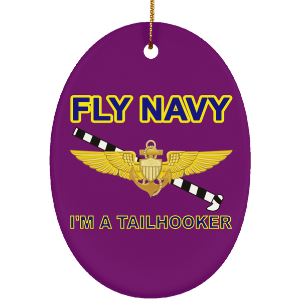 Fly Navy Tailhooker Ornament - Oval