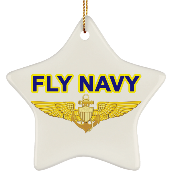 Fly Navy Aviator Ornament - Star