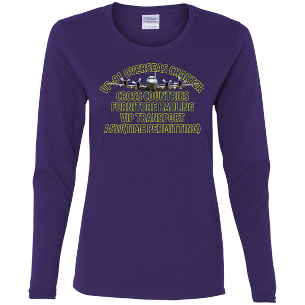 VP 91 8 Ladies' Cotton LS T-Shirt