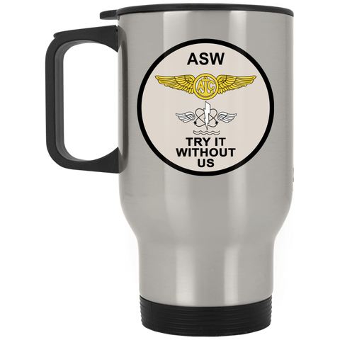 ASW 01 Silver Stainless Travel Mug