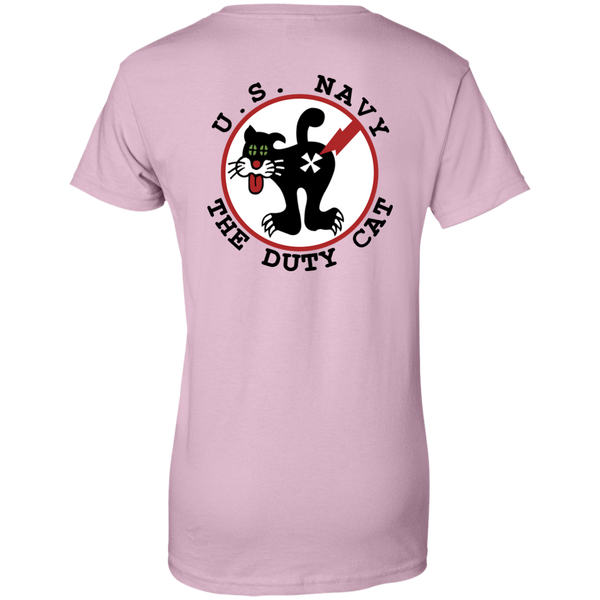 Duty Cat 2a Ladies Custom Cotton T-Shirt