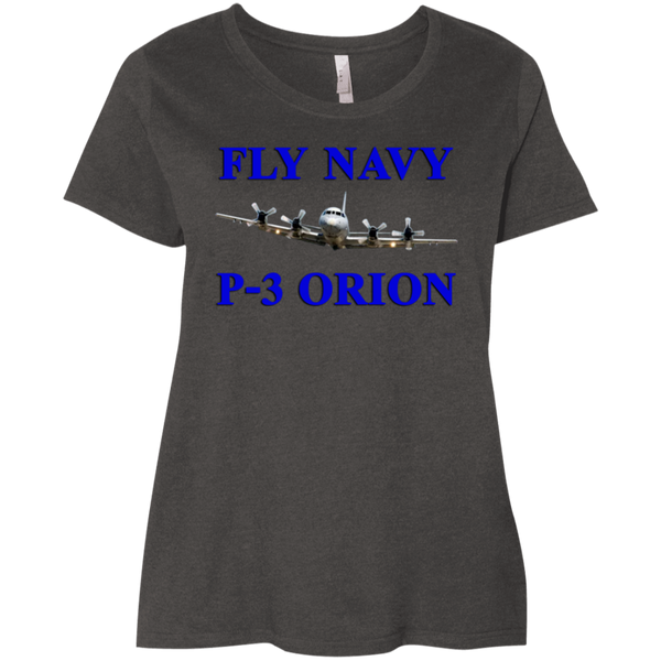 Fly Navy P-3 1 Ladies' Curvy T-Shirt