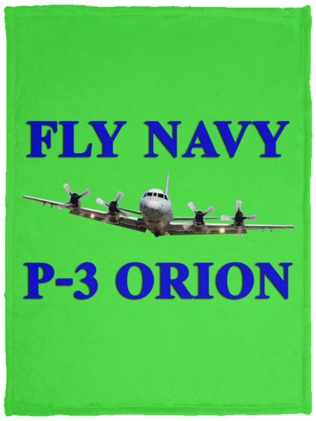 Fly Navy P-3 1 Blanket - Cozy Plush Fleece Blanket - 30x40