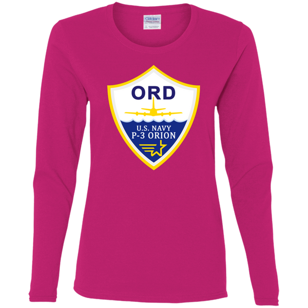 P-3 Orion 3 ORD Ladies' Cotton LS T-Shirt