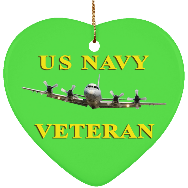 Navy Vet 2 Ornament - Heart