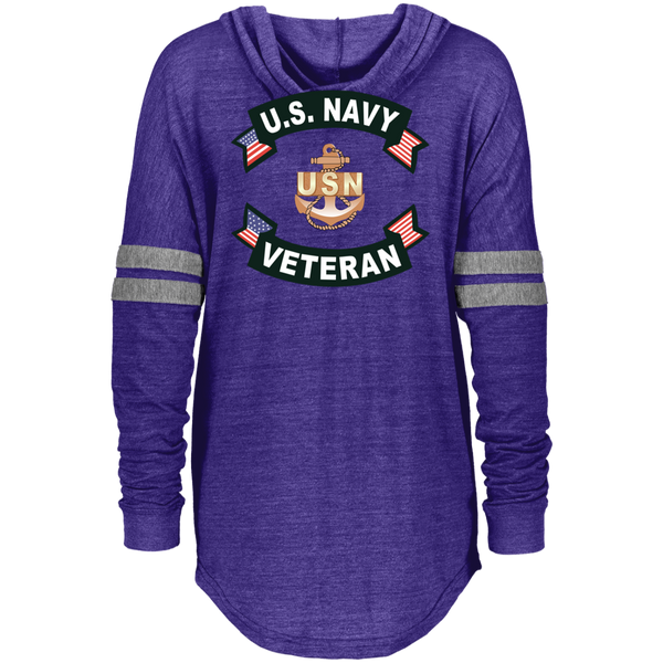 Navy Veteran 1b Ladies' Hooded Low Key Pullover