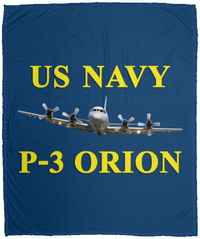 US Navy P-3 3 Blanket - Cozy Plush Fleece Blanket - 50x60