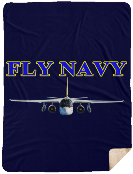 Fly Navy S-3 2 Blanket - Fleece Sherpa Extra Large