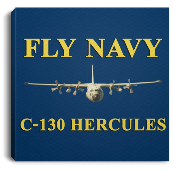 Fly Navy C-130 3 Canvas -  Square .75in Frame