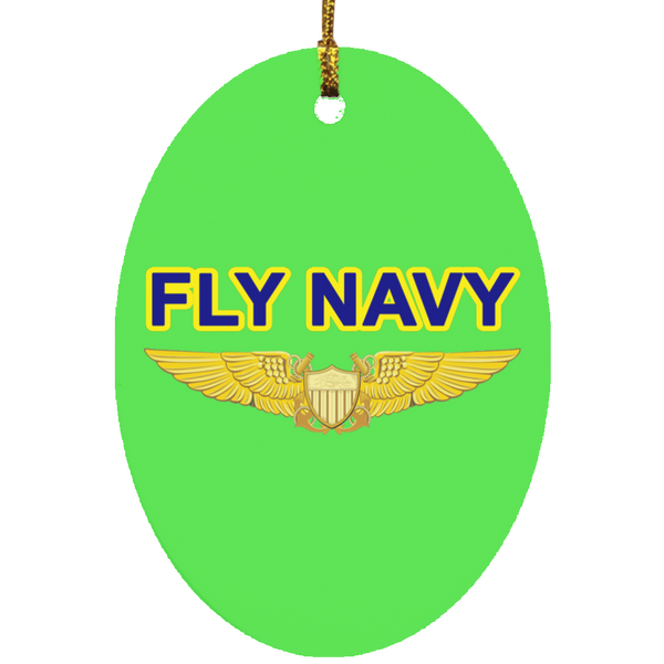 Fly Navy NFO Ornament - Oval