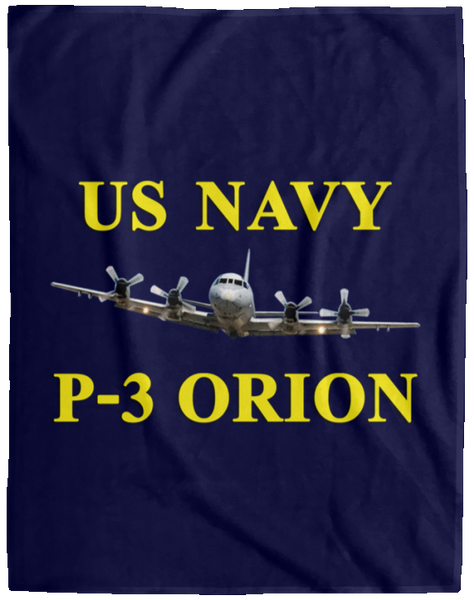 US Navy P-3 3 Blanket - Cozy Plush Fleece Blanket - 60x80