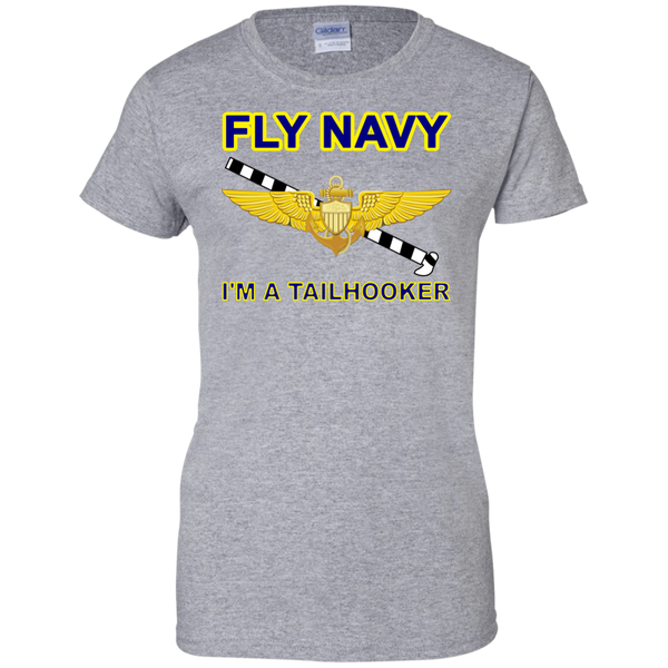 Fly Navy Tailhooker Ladies' Cotton T-Shirt