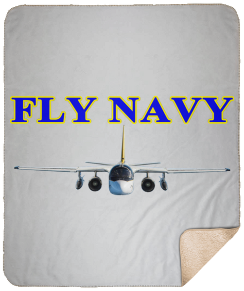 Fly Navy S-3 2 Blanket - Fleece Sherpa Large
