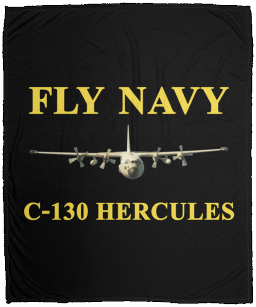 Fly Navy C-130 3 Blanket - Cozy Plush Fleece Blanket - 50x60