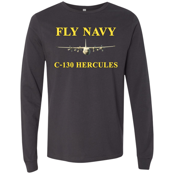 Fly Navy C-130 3 Jersey LS T-Shirt