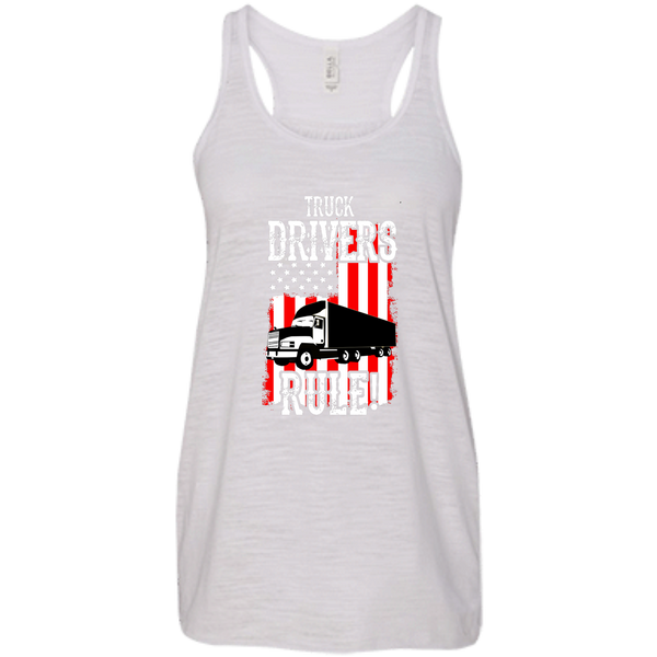Truck Drivers Rule Flowy Racerback Tank