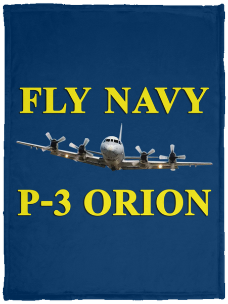 Fly Navy P-3 3 Blanket - Cozy Plush Fleece Blanket - 30x40