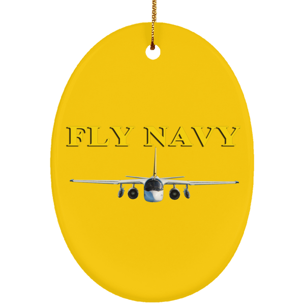 Fly Navy S-3 4 Ornament - Oval