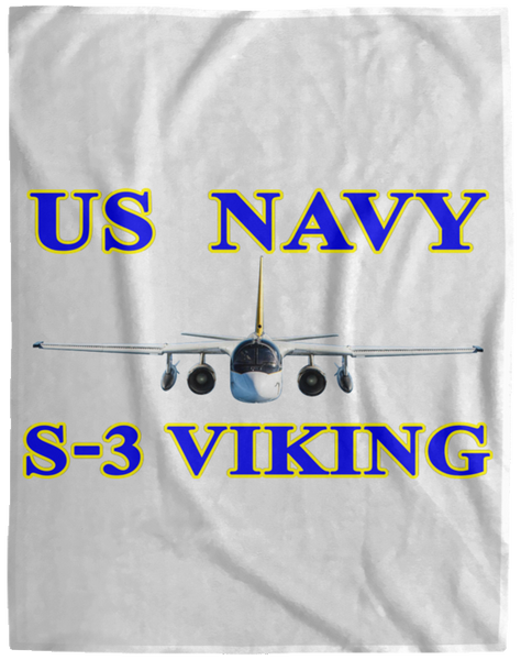 US Navy S-3 1 Blanket - Velveteen Micro Fleece Extra Large