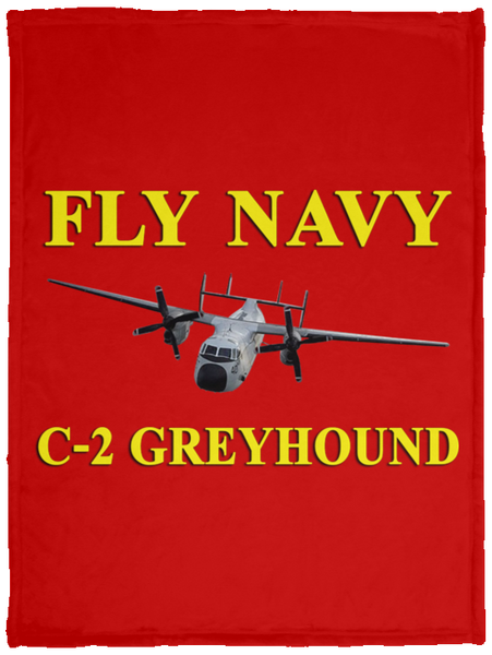 Fly Navy C-2 3 Blanket - Cozy Plush Fleece Blanket - 30x40