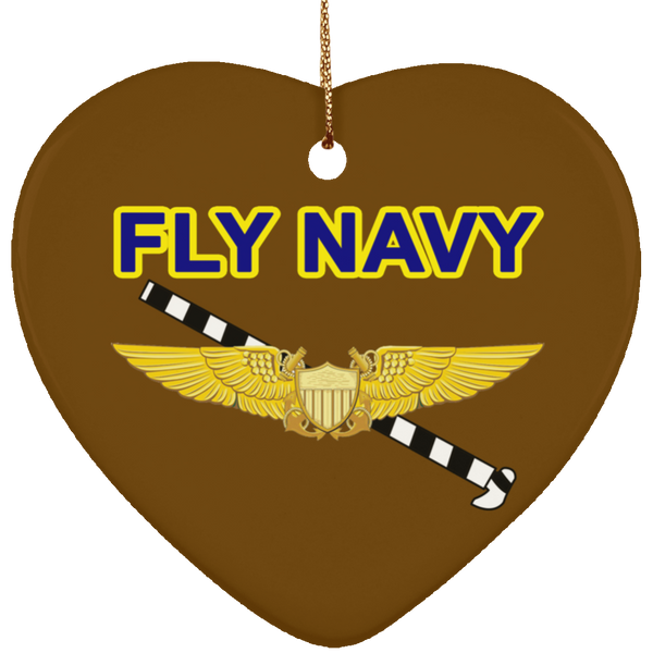 Fly Navy Tailhook 3 Ornament - Heart