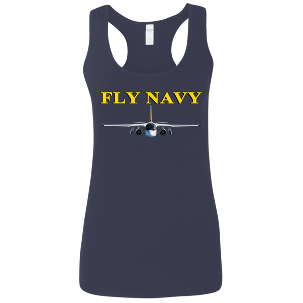 Fly Navy S-3 4 Ladies' Softstyle Racerback Tank