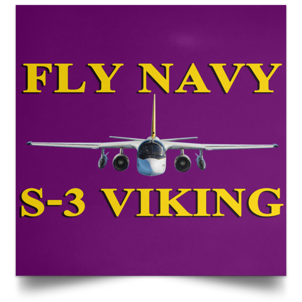 Fly Navy S-3 3 Poster - Square