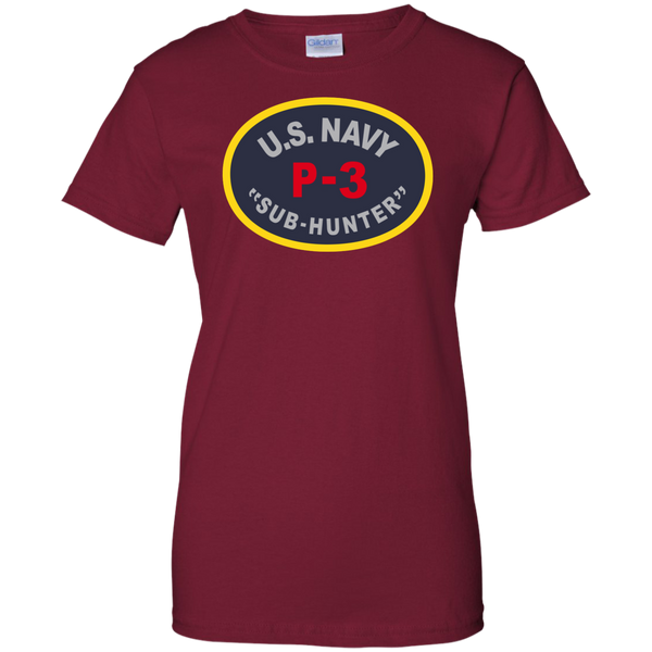 P-3 Sub Hunter 1 Ladies Custom Cotton T-Shirt