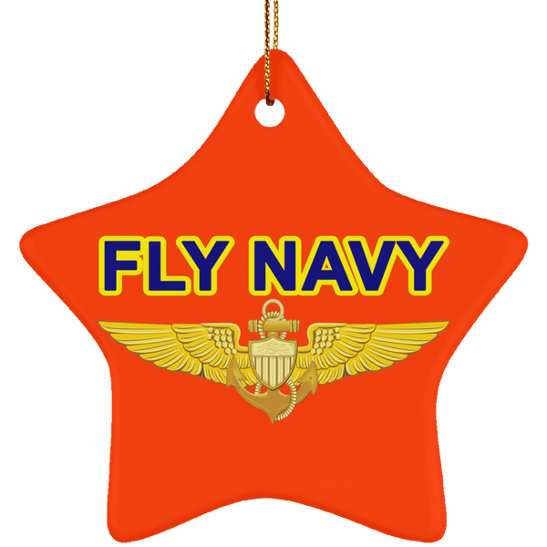 Fly Navy Aviator Ornament - Star