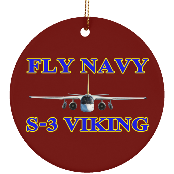 Fly Navy S-3 1 Ornament – Circle