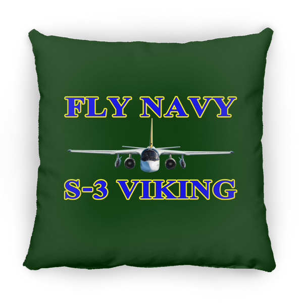 Fly Navy S-3 1 Pillow - Square - 14x14