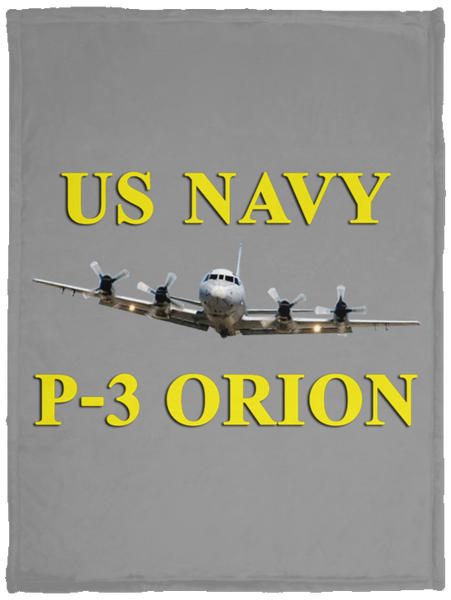 US Navy P-3 3 Blanket - Cozy Plush Fleece Blanket - 30x40