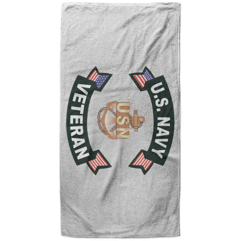 Navy Vet 1 Beach Towel - 37x74