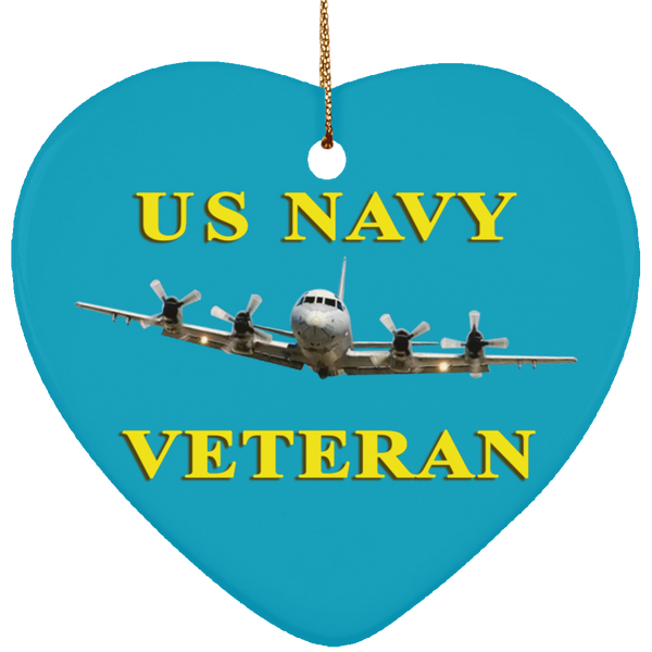 Navy Vet 2 Ornament - Heart