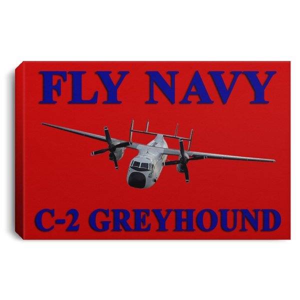 Fly Navy C-2 1 Canvas - Landscape .75in Frame