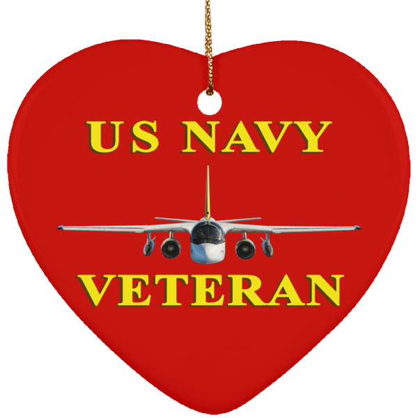 Navy Vet 3 Ornament - Heart